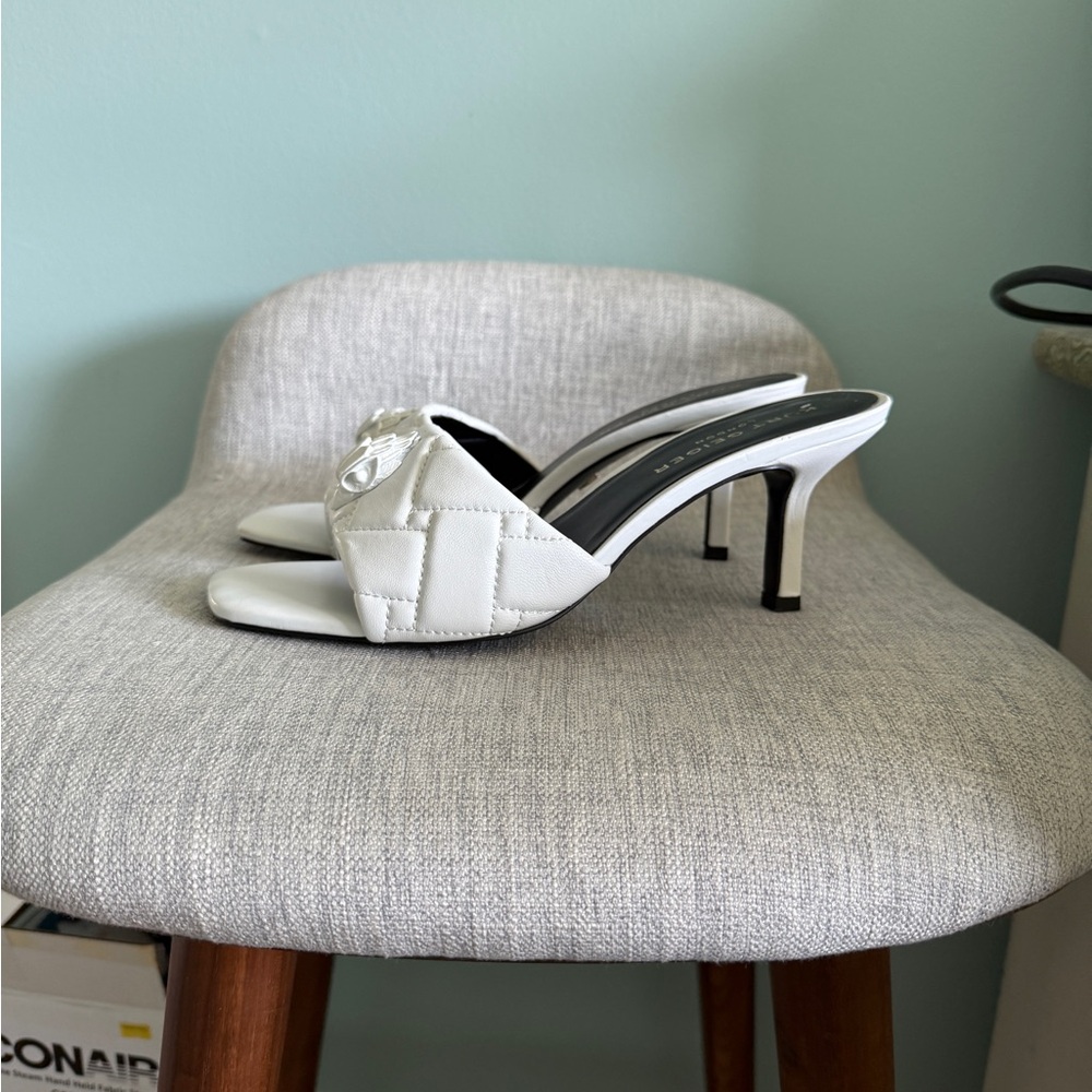 Kurt Geiger White Quilted Women's Slides - Picture 2 of 5